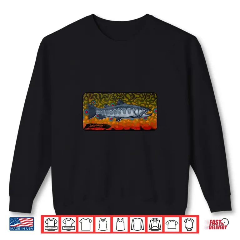 Sweatshirt Contemporary Brook Trout Fly Fishing Shirt Derek DeYoung