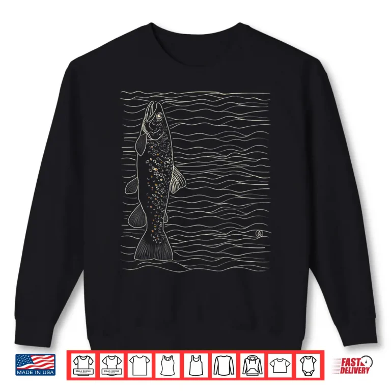 Sweatshirt Brown Trout Fly Fishing Dry Fly Tying Fisherman Shirt