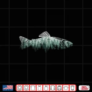 Design Fisherman Forest Nature Outdoor Wildlife Trout Fly Fishing Shirt