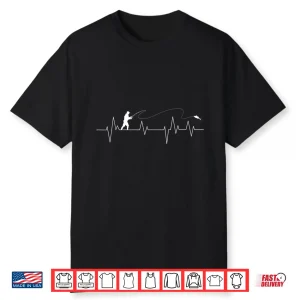 Fly Fishing Heartbeat Angler Fisherman Fisher Angling Method Shirt