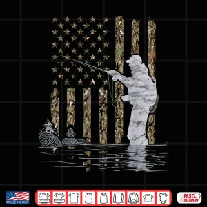 Design Fly Fisherman American Flag Camouflage Fly Tying Fishing Shirt