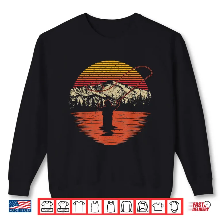Sweatshirt Retro Vintage Fly Fishing Shirt Fly Fisherman Shirt