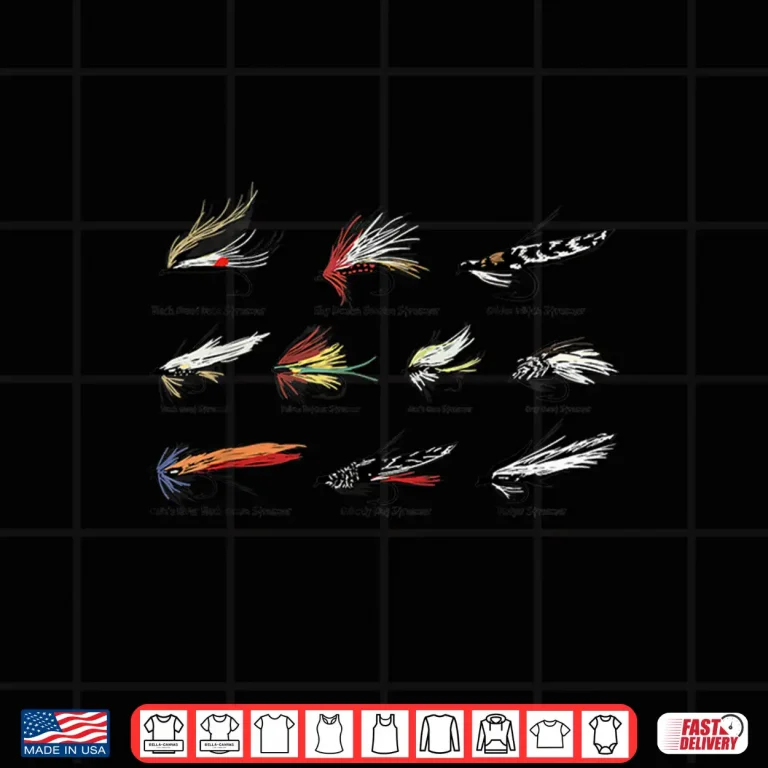 Design Vintage Fly Fishing Lures in Color Shirt