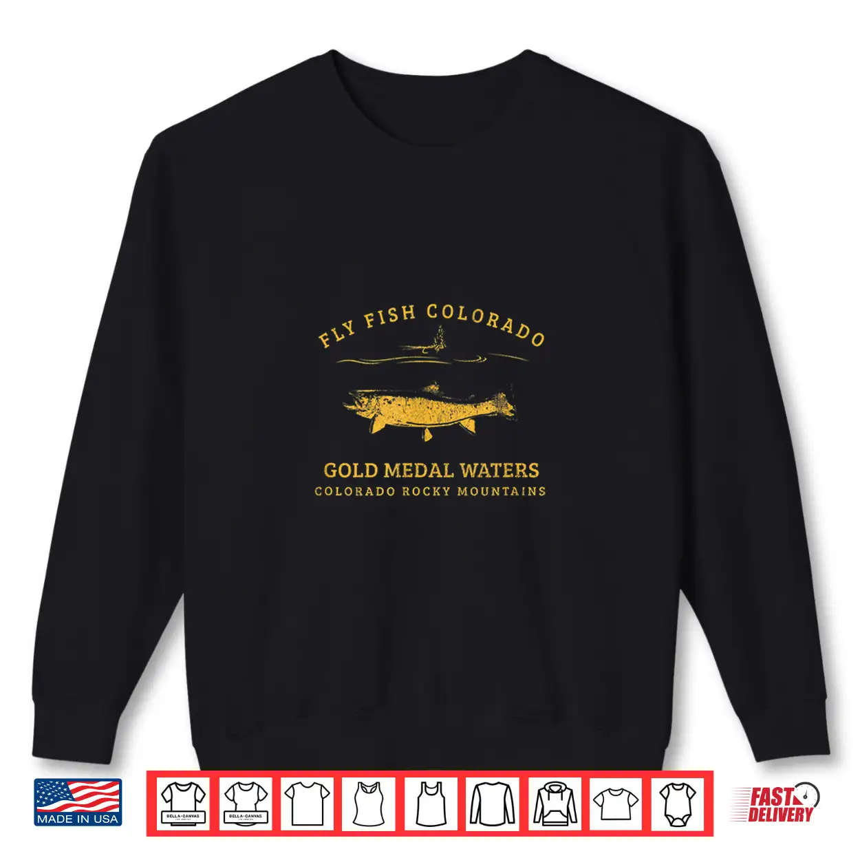 Vintage Retro Colorado Fly Fishing Shirt