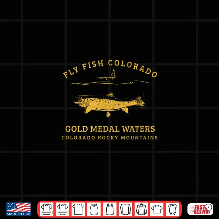 Design Vintage Retro Colorado Fly Fishing Shirt