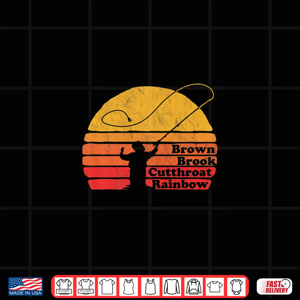 Brown Brook Cutthroat Rainbow Trout Fly Fishing Shirt Brown Brook Cutthroat Rainbow Trout Fly Fishing Shirt