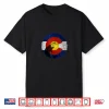Colorado Flag Shirt With Fly Fishing Design