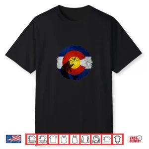 Colorado Flag Shirt With Fly Fishing Design
