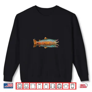 Sweatshirt Brown Trout Fly Fishing Shirt