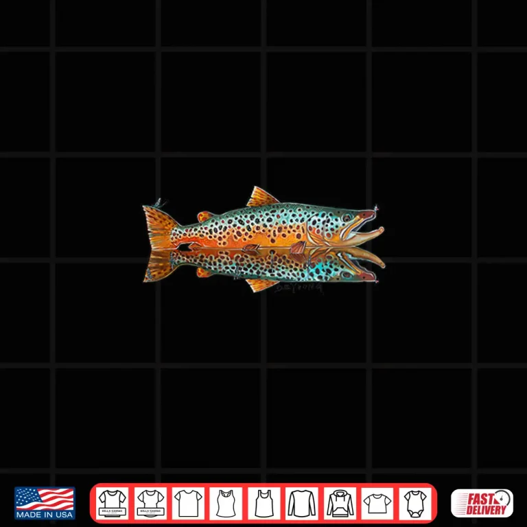 Design Brown Trout Fly Fishing Shirt