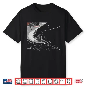 Fishing T Shirt Fish Jumping Fly Fishing