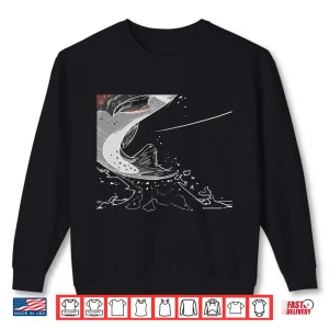 Sweatshirt Fishing T Shirt Fish Jumping Fly Fishing