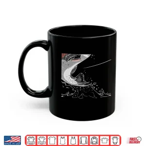 Mug Fishing T Shirt Fish Jumping Fly Fishing