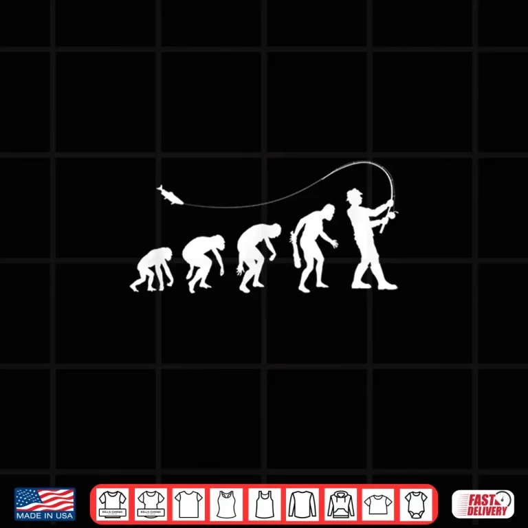Design Fishing Tee Evolution Of Man Funny Gift Catching Fish Shirt