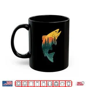 Mug Fly Fishing For Men Trout Fisherman Outdoor Vintage Angler Shirt