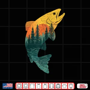 Design Fly Fishing For Men Trout Fisherman Outdoor Vintage Angler Shirt