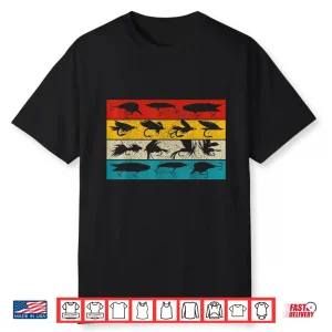 Fly Fishing Vintage Trout Salmon Fishing Fisherman Gift Men Shirt