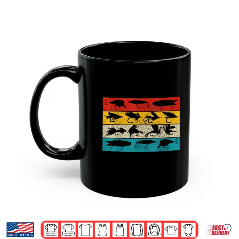 Mug Fly Fishing Vintage Trout Salmon Fishing Fisherman Gift Men Shirt