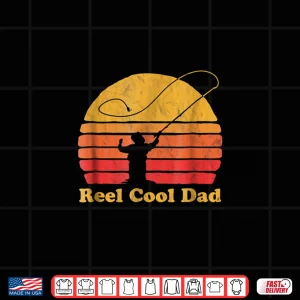 Design Reel Cool Dad Vintage Fly Fishing Retro Distressed Shirt