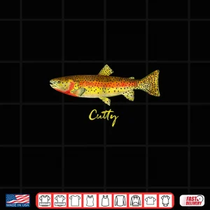 Retro Cutthroat Trout Vintage Fly Fishing Shirt 4 Design Retro Cutthroat Trout Vintage Fly Fishing Shirt