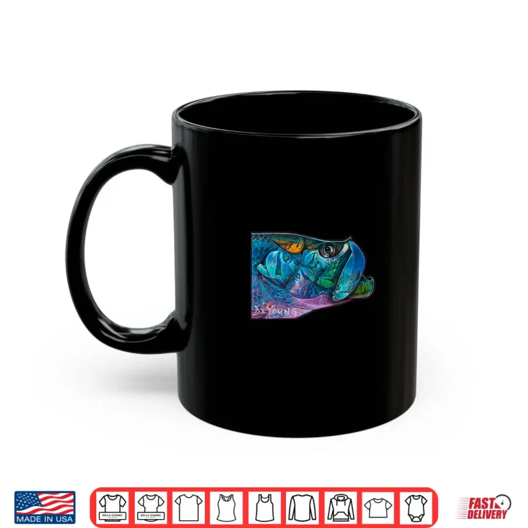 Mug Tarpon Kaleidoscope Saltwater Fly Fishing Shirt