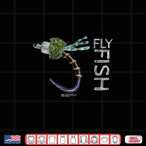 Trout Midge Fly Fishing Tying Tenkara Gifts By Black Fly Shirt 4 Design Trout Midge Fly Fishing Tying Tenkara Gifts by Black Fly Shirt