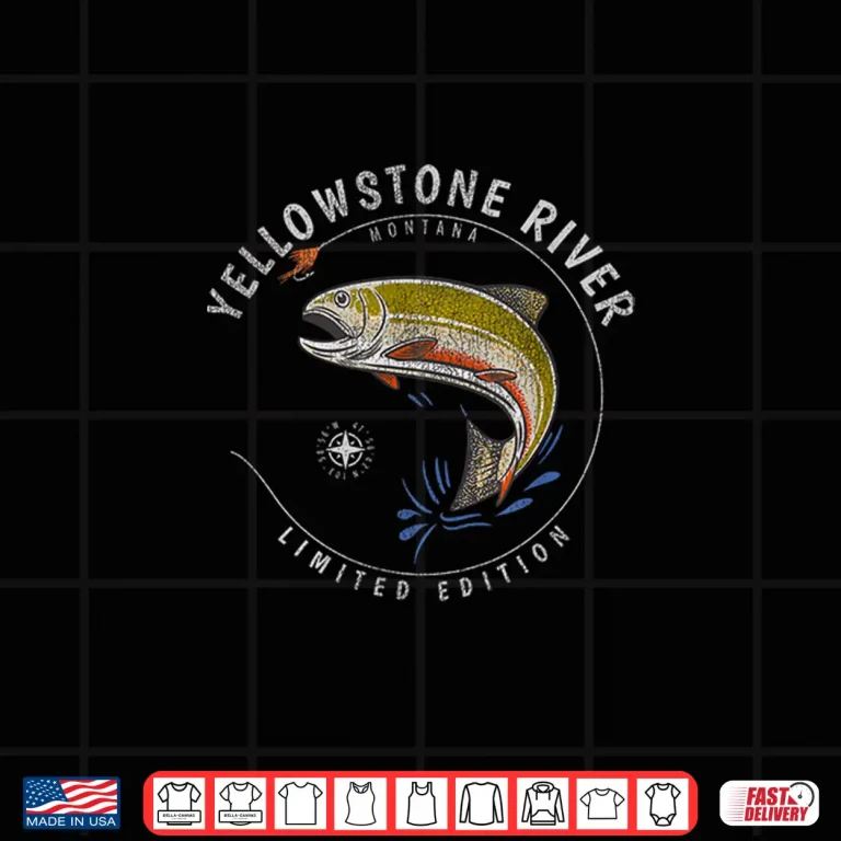 Design Yellowstone River Trout Fishing Souvenir Yellowstone River Shirt