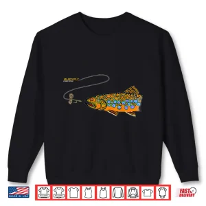 Sweatshirt Brook Trout Fly Fishing Shirts Gifts by Black Fly Shirt