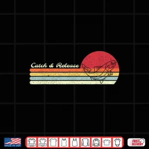 Design Angler Catch Release Trout Fly Fishing Vintage Distressed Shirt