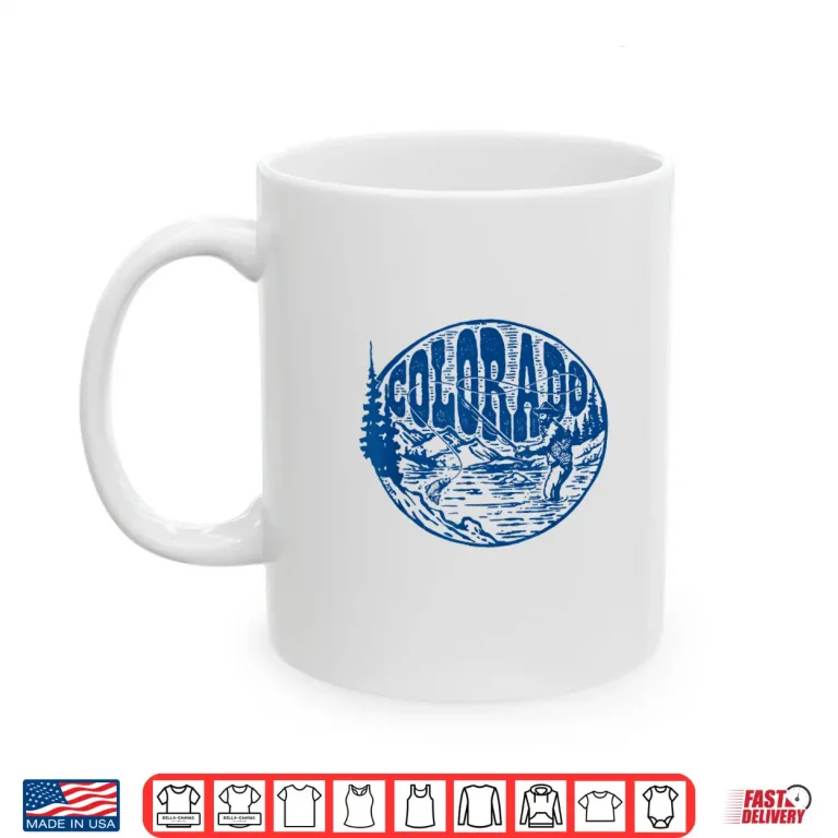 Mug Colorado Vintage Fly Fishing Retro Trout Stream Outdoor Shirt