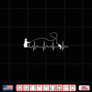 Design Fly Fish Heartbeat Fish EKG Trout Fishing Stress Relief Art Shirt