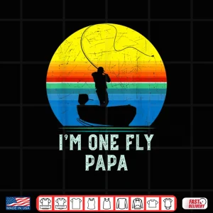 Design Fly Fishing Gift for Dad Papa Father Mens Fly Fishing Shirt