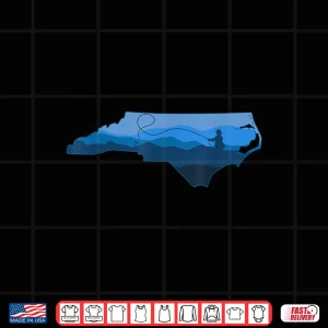 Design Fly Fishing North Carolina Appalachian Trout Fishing Shirt