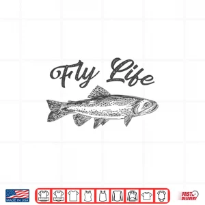 Design Fly Life Mens Fly Fishing Shirt Mens Trout Fishing Shirt