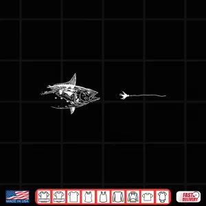 Design Graphic Fly Fishing Hook Line Fish False Albacore Shirt