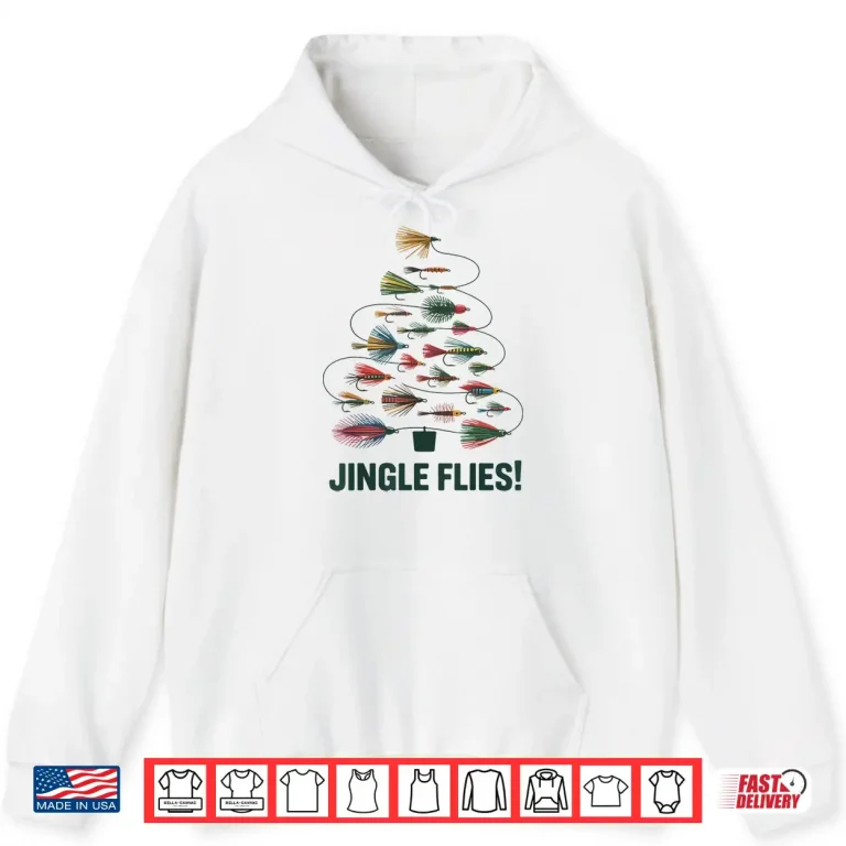 Hoodie Jingle Flies Funny Fly Fishing Lure Christmas Pajama Toddler Shirt