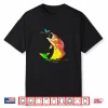 Rainbow Jumping Fish Fly Fishing Bass Trout Shirt