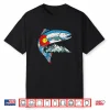 Retro Colorado Flag Trout Vintage Fly Fishing Graphic Design Shirt