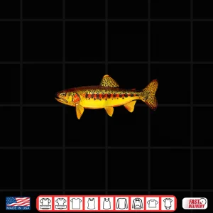 Design Retro Golden Trout Shirt California Fly Fishing Fish