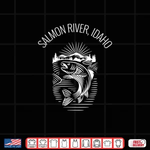 Design Salmon River Idaho fishing fly fishing vintage Shirt