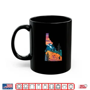 Mug Vintage Fish Idaho State Map ID Fly Fishing Shirt