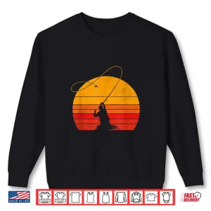 Sweatshirt Vintage Fly Fishing Shirt Distressed Retro Fishing Tee