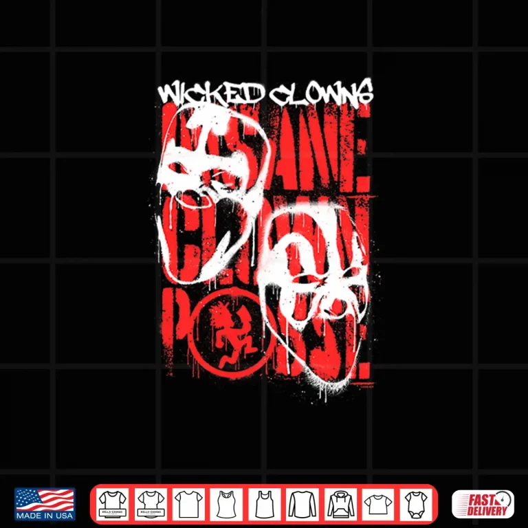 Design ICP Spray Painted Wicked Clowns Graffiti Hip Hop Shirt