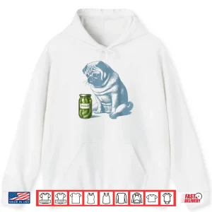 Hoodie Vintage Pug Dog Pickle Jar Shirt