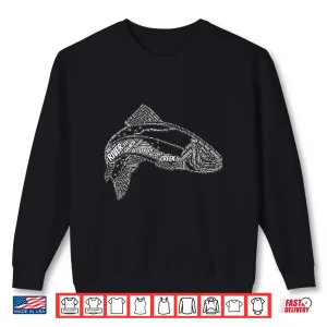 Sweatshirt Best Fishing Rivers of the US Shirt Fly Fishing Gear