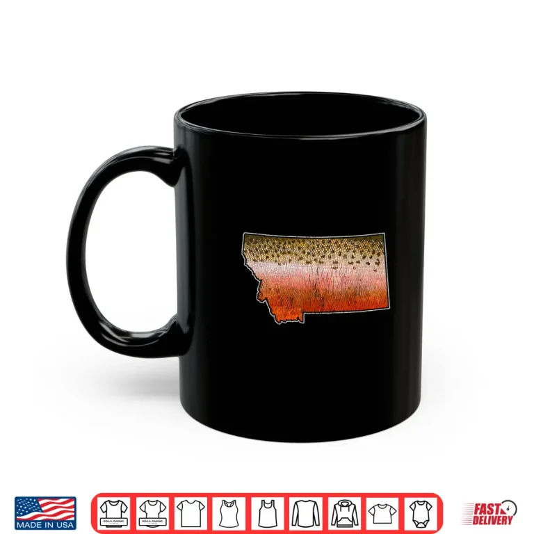 Mug Cutthroat Trout Fishing Shirt Montana Fly Fishing tshirt Shirt