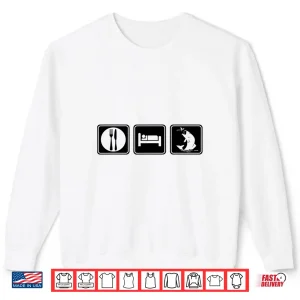 Sweatshirt Fly Fishing Eat Sleep And Fish Trout Salmon Unique Fisher Shirt