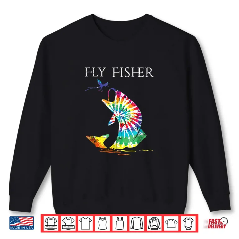 Sweatshirt Fly Fishing Trout Bass Tie Dye Fisher T Shirt
