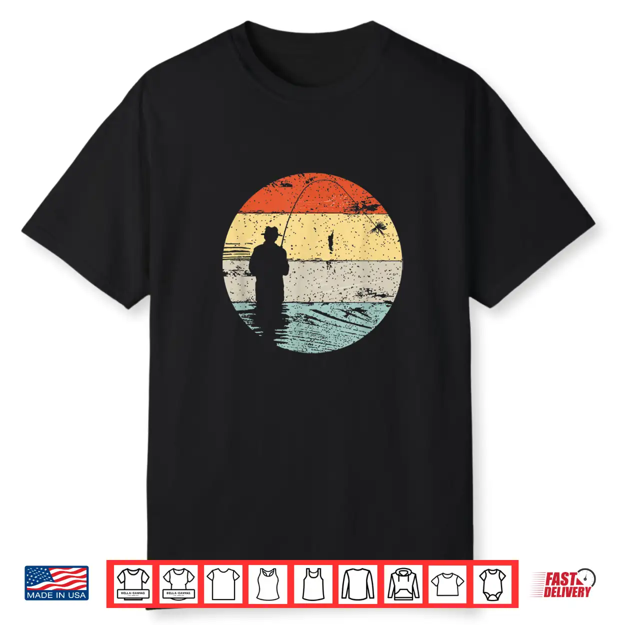 Fly Fishing Vintage Retro Distressed Style For Fishermen Shirt Fly Fishing Vintage Retro Distressed Style For Fishermen Shirt