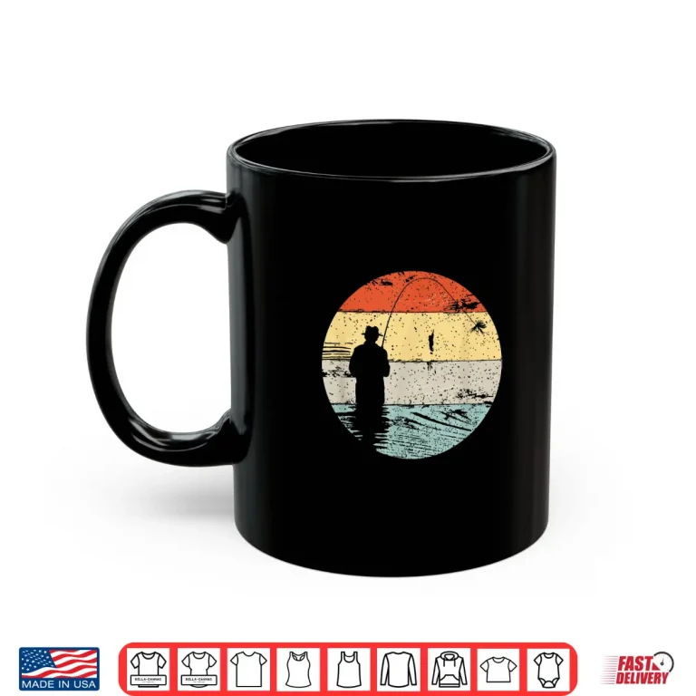 Mug Fly fishing vintage retro distressed style for fishermen Shirt
